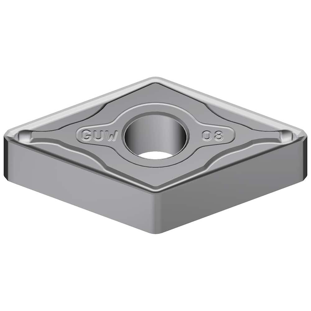 DNMX432EGUW AC8015P Carbide Turning Insert Absotech Finish, 0.6102″ Long, 1/2″ Inscribed Circle, 0.0315″ Corner Radius, 0.1874″ Thick, 55° Included Angle, Series AC8000P