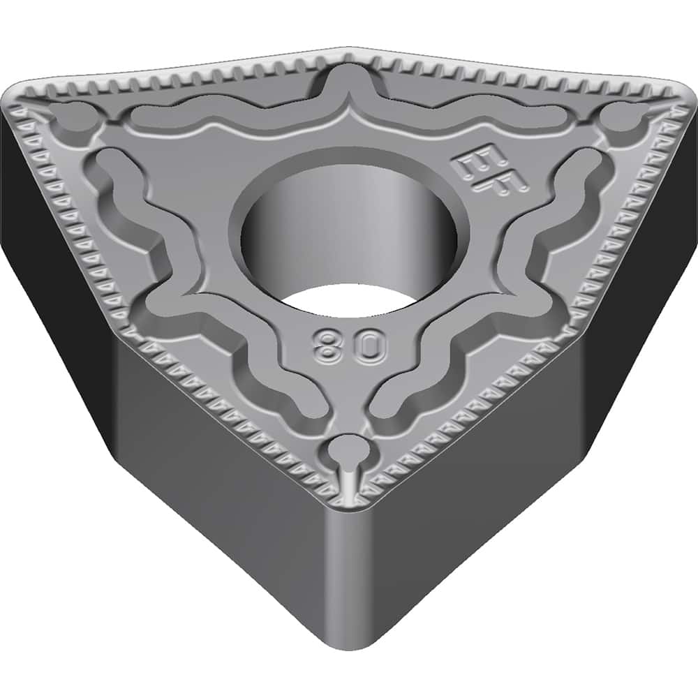 WNMG332EEF AC8015P Carbide Turning Insert Absotech Finish, 0.2559″ Long, 3/8″ Inscribed Circle, 0.0315″ Corner Radius, 0.1874″ Thick, 80° Included Angle, Series AC8000P