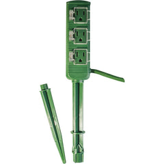 GoGreen Power - Power Cords; Cord Type: Replacement Cord ; Overall Length (Feet): 18 ; Cord Color: Green ; Amperage: 13 ; Voltage: 125 ; Wire Gauge/Number of Conductors: 18/2 - Exact Industrial Supply