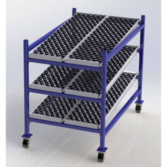 UNEX Manufacturing - Steel Shelving Type: Mobile Gravity Rack Starter or Add-On: Starter Unit - Americas Industrial Supply