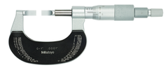 0 - 1'' Measuring Range -  .0001 Graduation - Ratchet Thimble - High Speed Steel Face - Blade Micrometer - Americas Industrial Supply