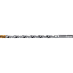 Extra Length Drill Bit: 0.189″ Dia, 140 °, Solid Carbide TiSiAlCrN Finish, 3.937″ Flute Length, 5.197″ OAL, Straight-Cylindrical Shank, Series DC160-16-A1