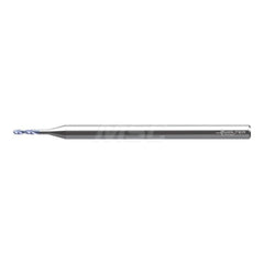 Micro Drill Bit: 0.0591″ Dia, 150 °, Solid Carbide AlCrN Finish, 2.087″ OAL, RH Cut, Straight-Cylindrical Shank, Series DB131-02-A0