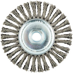 Norton - 4-1/2" OD, 5/8-11 Arbor Hole, Stringer Bead Carbon Wheel Brush - Americas Industrial Supply