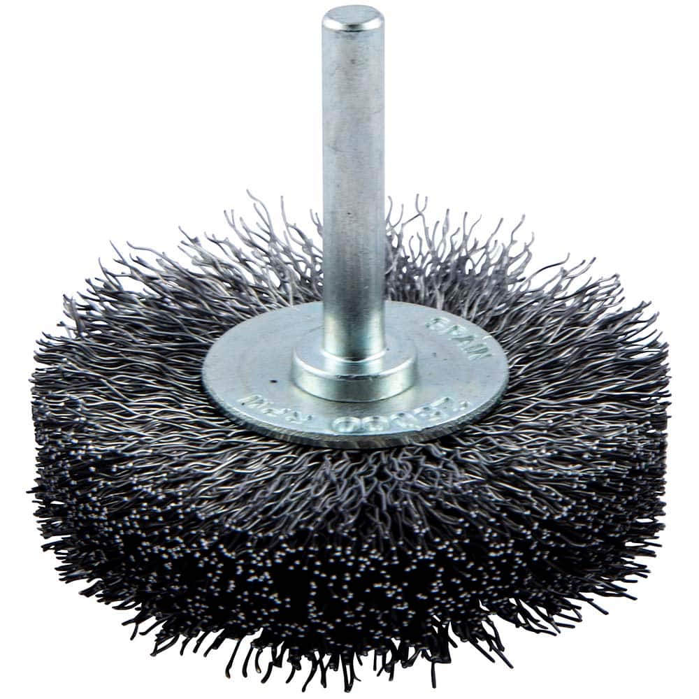 Norton - 2-1/2" OD, Crimped Carbon Wheel Brush - Americas Industrial Supply