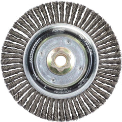 Norton - 6" OD, 5/8-11 Arbor Hole, Stringer Bead Carbon Wheel Brush - Americas Industrial Supply