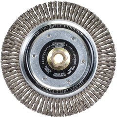 Norton - 6-7/8" OD, 5/8-11 Arbor Hole, Stringer Bead Carbon Wheel Brush - Americas Industrial Supply