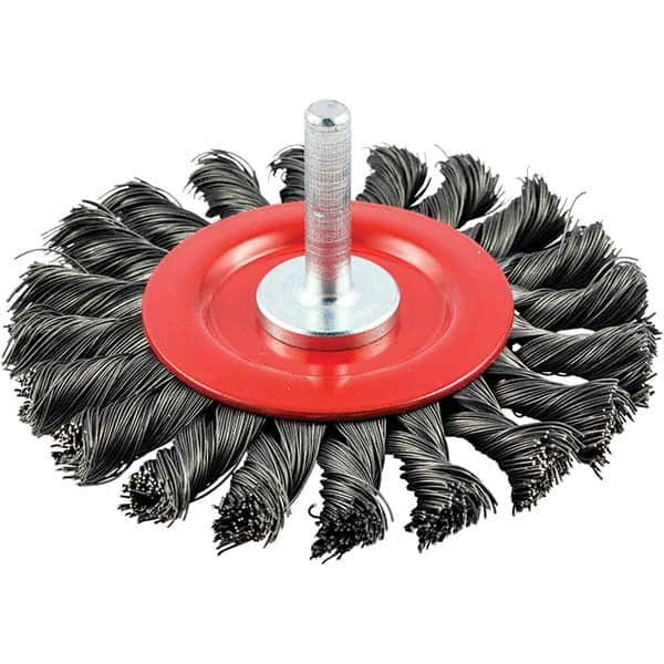 Norton - 3" OD, Knotted Carbon Wheel Brush - Americas Industrial Supply