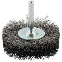 Norton - 2-1/2" OD, Crimped Carbon Wheel Brush - Americas Industrial Supply