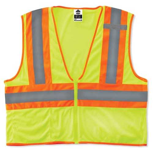 8229Z L/ XL Lime Econ 2-Tone Vest Type R Class 2 - Americas Industrial Supply