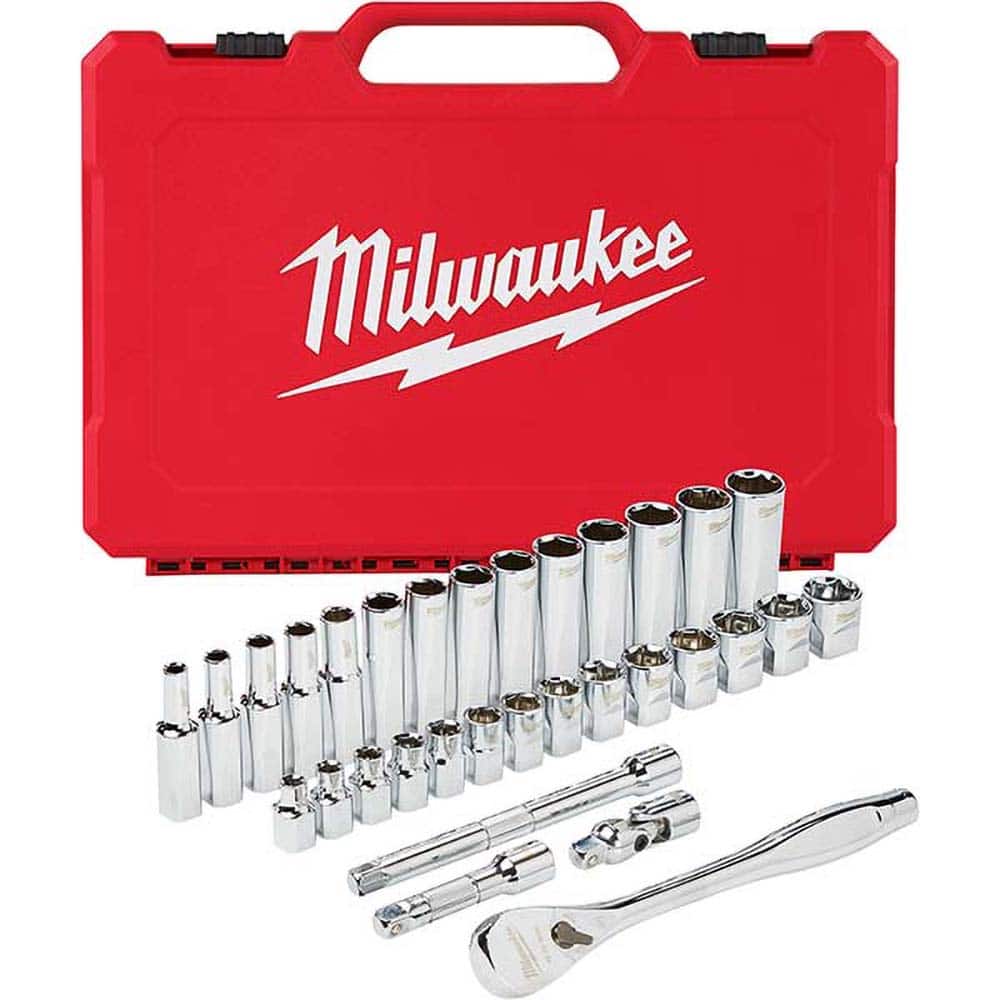 Milwaukee Tool - Socket Sets Measurement Type: Metric Drive Size: 3/8 - Americas Industrial Supply