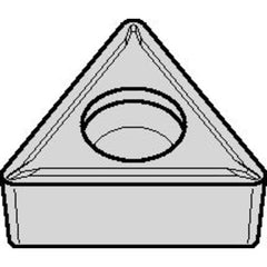 TCMT 432 Single-sided|T TN20P, 1/32″ Corner Radius, 3/16″ Thick, 1/2″ Inscribed Circle, TiN, Turning Indexable Insert - Americas Industrial Supply