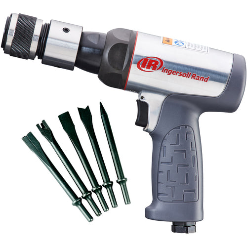 ‎123MAXK Industrial Duty Air Hammer Kit, includes 5-peice Chisel Set, 3530 BPM, 2-5/8″ Stroke, 3/4″ Bore Diameter