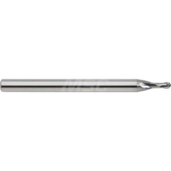 M.A. Ford - Ball End Mills; Mill Diameter (mm): 1.00 ; Mill Diameter (Decimal Inch): 0.0394 ; Number of Flutes: 2 ; Length of Cut (mm): 2.0000 ; Material: Solid Carbide ; Overall Length (mm): 50.0000 - Exact Industrial Supply