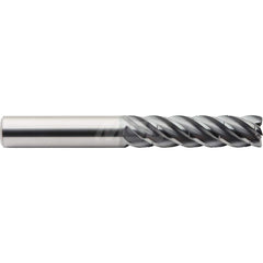 Corner Radius End Mill: 1/4″ Dia, 1-1/4″ LOC, 0.09″ Radius, 5 Flutes, Solid Carbide 3″ OAL, 1/4″ Shank Dia, 40 ° Helix, ALtima Blaze Coated, Corner Radius End, Centercutting
