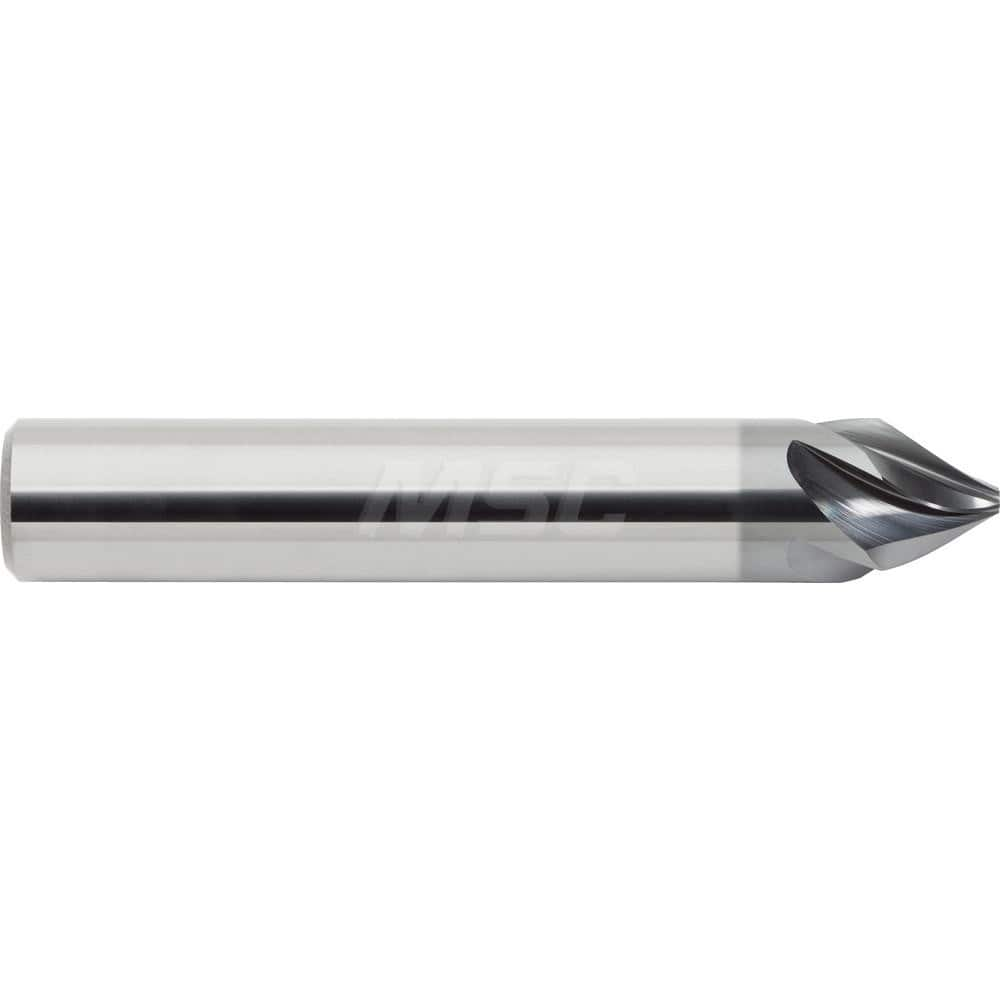 M.A. Ford - Chamfer Mills; Cutter Head Diameter (Inch): 1/2 ; Included Angle A: 60 ; Chamfer Mill Material: Solid Carbide ; Chamfer Mill Finish/Coating: AlCrN ; Overall Length (Inch): 3 ; Shank Diameter (Inch): 1/2 - Exact Industrial Supply