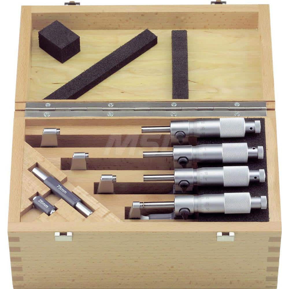 Mahr - Mechanical Outside Micrometers; Minimum Measurement (mm): 0 ; Minimum Measurement (Inch): 0 ; Minimum Measurement (Decimal Inch): 0 ; Maximum Measurement (mm): 25 ; Maximum Measurement (Inch): 1 ; Graduation (mm): 0.0025 - Exact Industrial Supply