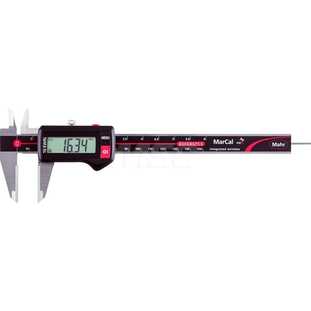 Mahr - Electronic Calipers; Minimum Measurement (mm): 0.00 ; Minimum Measurement (Decimal Inch): 0.0000 ; Maximum Measurement (Decimal Inch): 6 ; Maximum Measurement (mm): 150.00 ; Accuracy Plus/Minus (Decimal Inch): 0.0010 ; Accuracy Plus/Minus (mm): 0. - Exact Industrial Supply