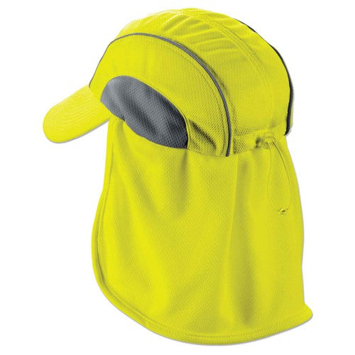 6650 Lime High Perf Hat W/ Neck Shade - Americas Industrial Supply