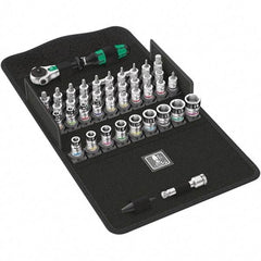 Wera - 42 Piece 1/4" Drive Ratchet Socket Set - Comes in Molded Pouch - Americas Industrial Supply