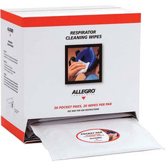 Allegro - 20 20-Pack Pieces Facepiece Cleaning Alcohol Wipes - Americas Industrial Supply