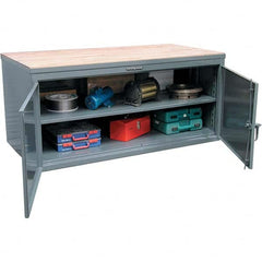 Strong Hold - Stationary Work Benches, Tables Type: Work Bench Top Material: Maple work surface 1-3/4" thick - Americas Industrial Supply