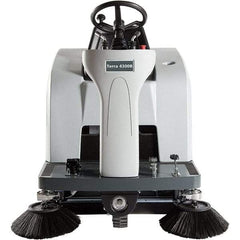 Advance - 46" Cleaning Width, Battery Powered Walk Behind & Sweeper - 0.8 hp, 420 RPM, Series Terra 4300B - Americas Industrial Supply