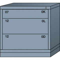 Lyon - 3 Drawer, Standard Table Height - Single Drawer Access Cabinet - Steel, 30" Wide x 28-1/4" Deep x 30-1/8" High, Dove Gray - Americas Industrial Supply