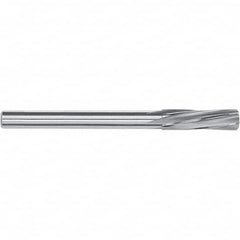 Magafor - 8.1mm Solid Carbide Chucking Reamer - Spiral Flute, 6.3mm Straight Shank, 25mm Flute Length, 71mm OAL - Americas Industrial Supply