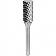 SGS Pro - 1/2" Cut Diam, 1/4" Shank Diam, Tungsten Carbide Inox Cut Cylinder Burr - Americas Industrial Supply