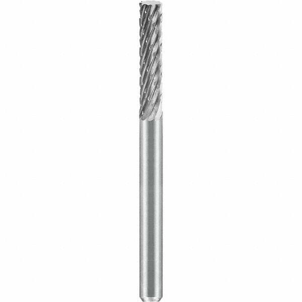 SGS Pro - 1/8" Cut Diam, 1/8" Shank Diam, Tungsten Carbide Double Cut Cylinder Burr - Americas Industrial Supply