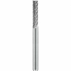 SGS Pro - 1/8" Cut Diam, 1/8" Shank Diam, Tungsten Carbide Double Cut Cylinder Burr - Americas Industrial Supply