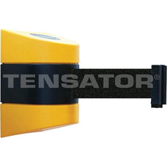 Tensator - 7-1/4" High x 4-3/4" Long x 4-3/4" Wide Magnetic Wall Mount Barrier - Yellow Powdercoat Finish, Black/Yellow, Use with Wall Mount - Americas Industrial Supply