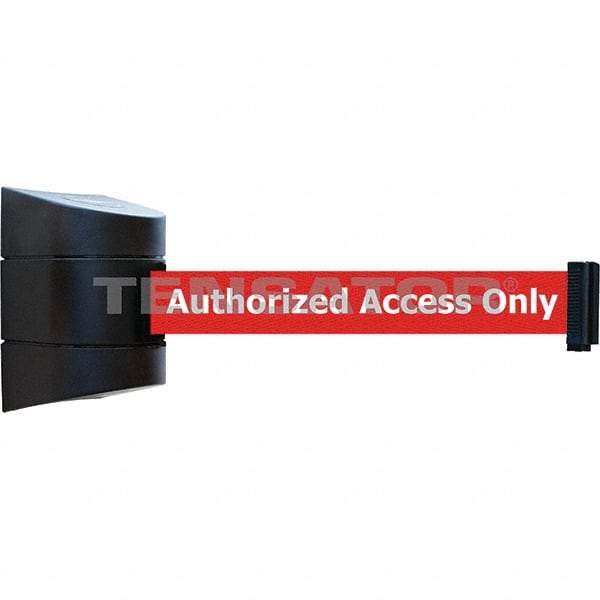 Tensator - 7-1/4" High x 4-3/4" Long x 4-3/4" Wide Magnetic Wall Mount Barrier - Black Powdercoat Finish, Black, Use with Wall Mount - Americas Industrial Supply