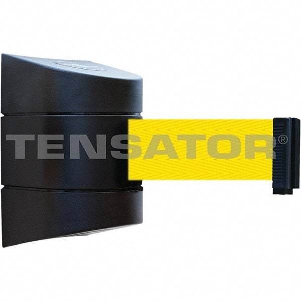 Tensator - 7-1/4" High x 4-3/4" Long x 4-3/4" Wide Magnetic Wall Mount Barrier - Black Powdercoat Finish, Black, Use with Wall Mount - Americas Industrial Supply