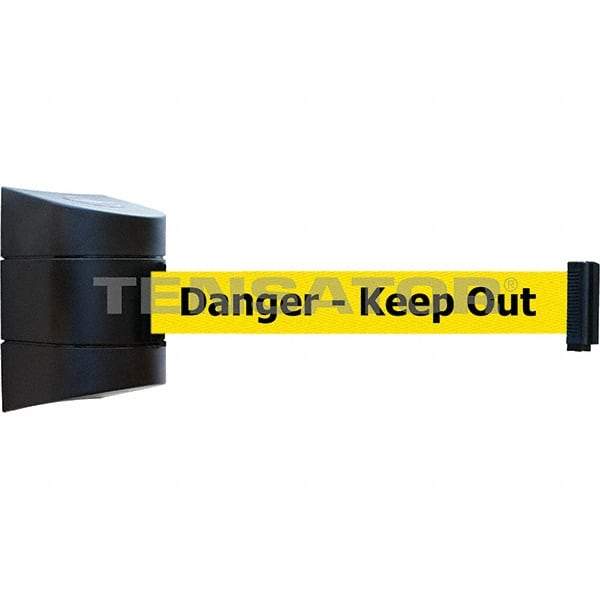 Tensator - 7-1/4" High x 4-3/4" Long x 4-3/4" Wide Magnetic Wall Mount Barrier - Black Powdercoat Finish, Black, Use with Wall Mount - Americas Industrial Supply
