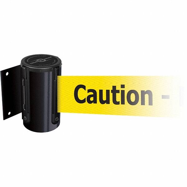 Tensator - 4.74" High x 3-57/64" Long x 3-57/64" Wide Magnetic Wall Mount Barrier - Metal, Black Powdercoat Finish, Black, Use with Wall Mount - Americas Industrial Supply