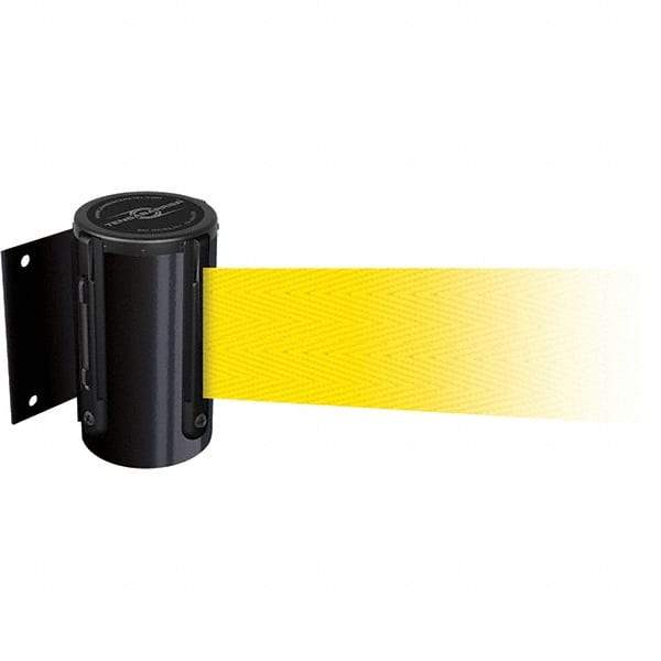 Tensator - 4.74" High x 3-57/64" Long x 3-57/64" Wide Magnetic Wall Mount Barrier - Metal, Black Powdercoat Finish, Black, Use with Wall Mount - Americas Industrial Supply