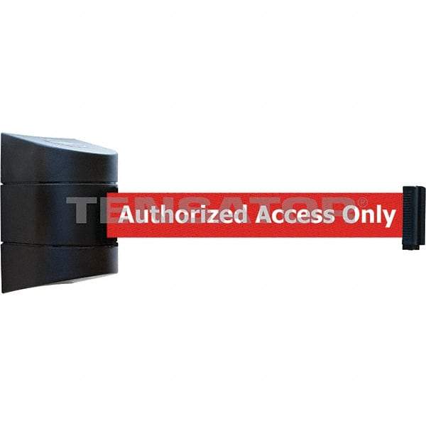 Tensator - 5-1/2" High x 3-1/4" Long x 3-1/4" Wide Magnetic Wall Mount Barrier - Metal, Black Powdercoat Finish, Black, Use with Wall Mount - Americas Industrial Supply