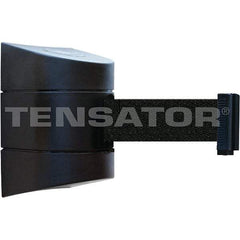 Tensator - 5-1/2" High x 3-1/4" Long x 3-1/4" Wide Magnetic Wall Mount Barrier - Metal, Black Powdercoat Finish, Black, Use with Wall Mount - Americas Industrial Supply