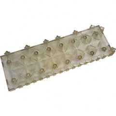 Ergo Advantage - 6" Long x 18" Wide x 1" Thick, Anti-Fatigue Modular Matting Anti-Fatigue Flooring - 2 Interlocking Sides, Clear, For Dry Areas - Americas Industrial Supply