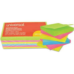 UNIVERSAL - Note Pads, Writing Pads & Notebooks Writing Pads & Notebook Type: Self-Stick Notes Size: 3 x 3 - Americas Industrial Supply