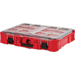 Milwaukee Tool - PACKOUT 10 Compartment Red Small Parts Organizer - Americas Industrial Supply