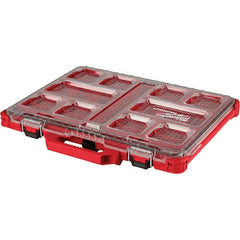 Milwaukee Tool - PACKOUT 10 Compartment Red Small Parts Compact Organizer - Americas Industrial Supply