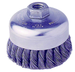 4" Single Row Wire Cup Brush - .020 Bronze; 5/8-11 A.H.; - Non-Sparking Wire Wheel - Americas Industrial Supply