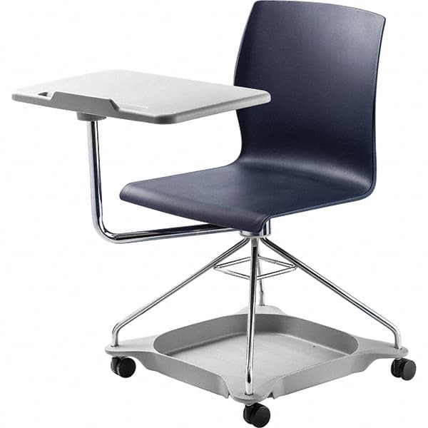 NPS - Swivel & Adjustable Office Chairs   Type: Mobile Tablet Chair    Color: Blue - Americas Industrial Supply