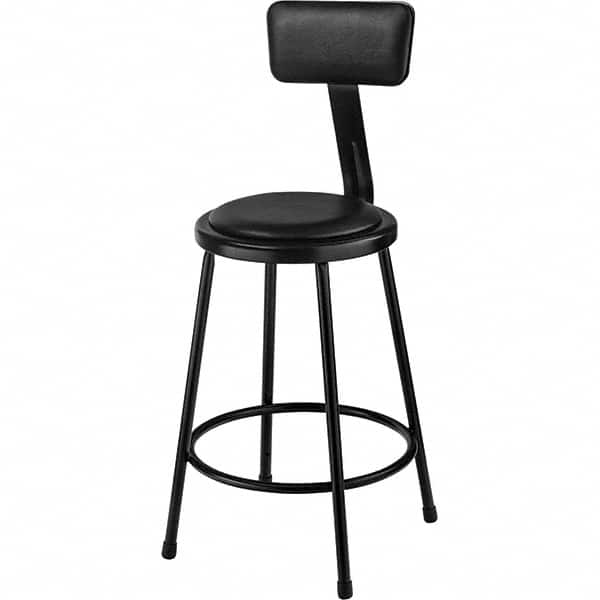 NPS - Stationary Stools Type: Fixed Height Stool w/Adjustable Height Back Base Type: Steel - Americas Industrial Supply