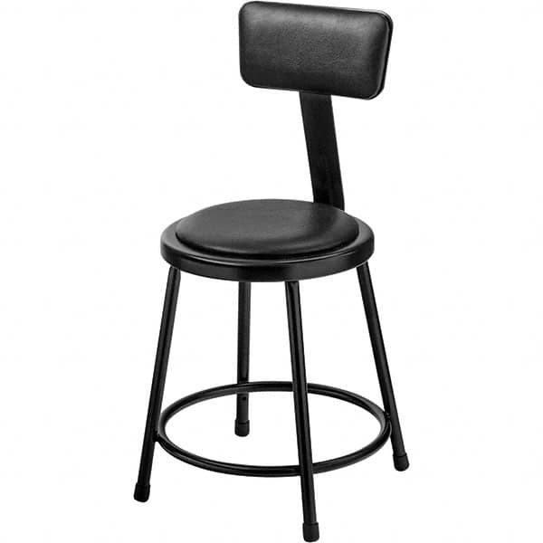 NPS - Stationary Stools Type: Fixed Height Stool w/Adjustable Height Back Base Type: Steel - Americas Industrial Supply