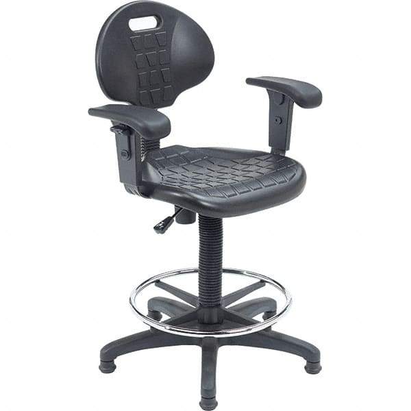 NPS - Swivel & Adjustable Stools Type: Adjustable Height Swivel Stool Base Type: Steel - Americas Industrial Supply