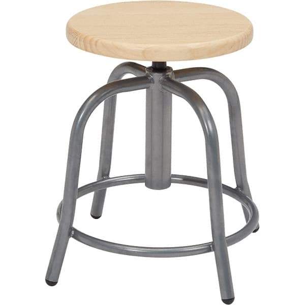 NPS - Swivel & Adjustable Stools Type: Adjustable Height Swivel Stool Base Type: Steel - Americas Industrial Supply